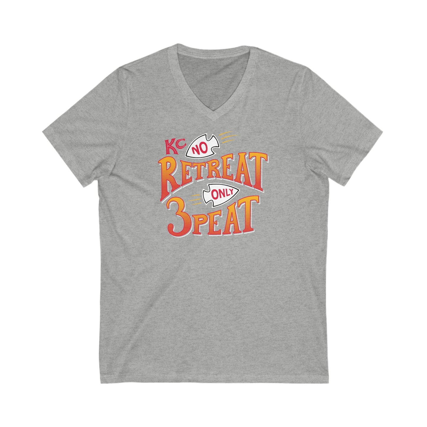 KC No Retreat Only 3Peat - Special Edition V-Neck T-Shirt