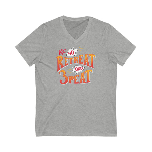 KC No Retreat Only 3Peat - Special Edition V-Neck T-Shirt