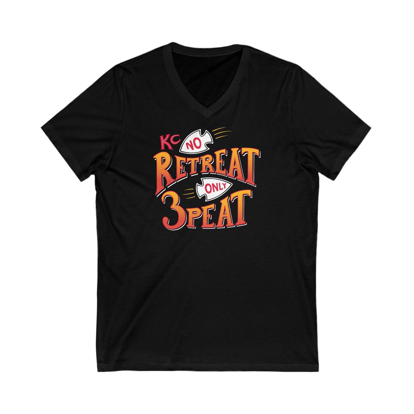 KC No Retreat Only 3Peat - Special Edition V-Neck T-Shirt