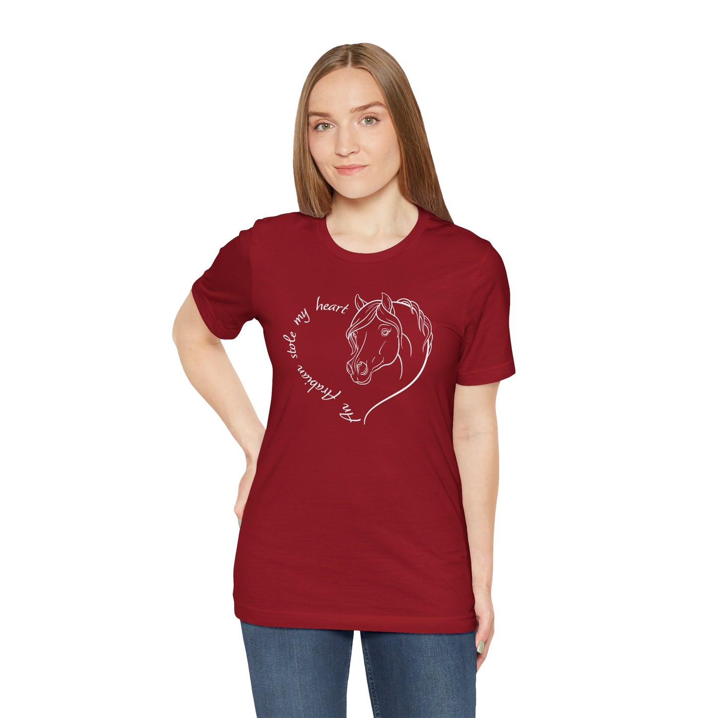 An Arabian Stole My Heart T-Shirt | Cute Arabian Horse Lover Gift, Equestrian Tee
