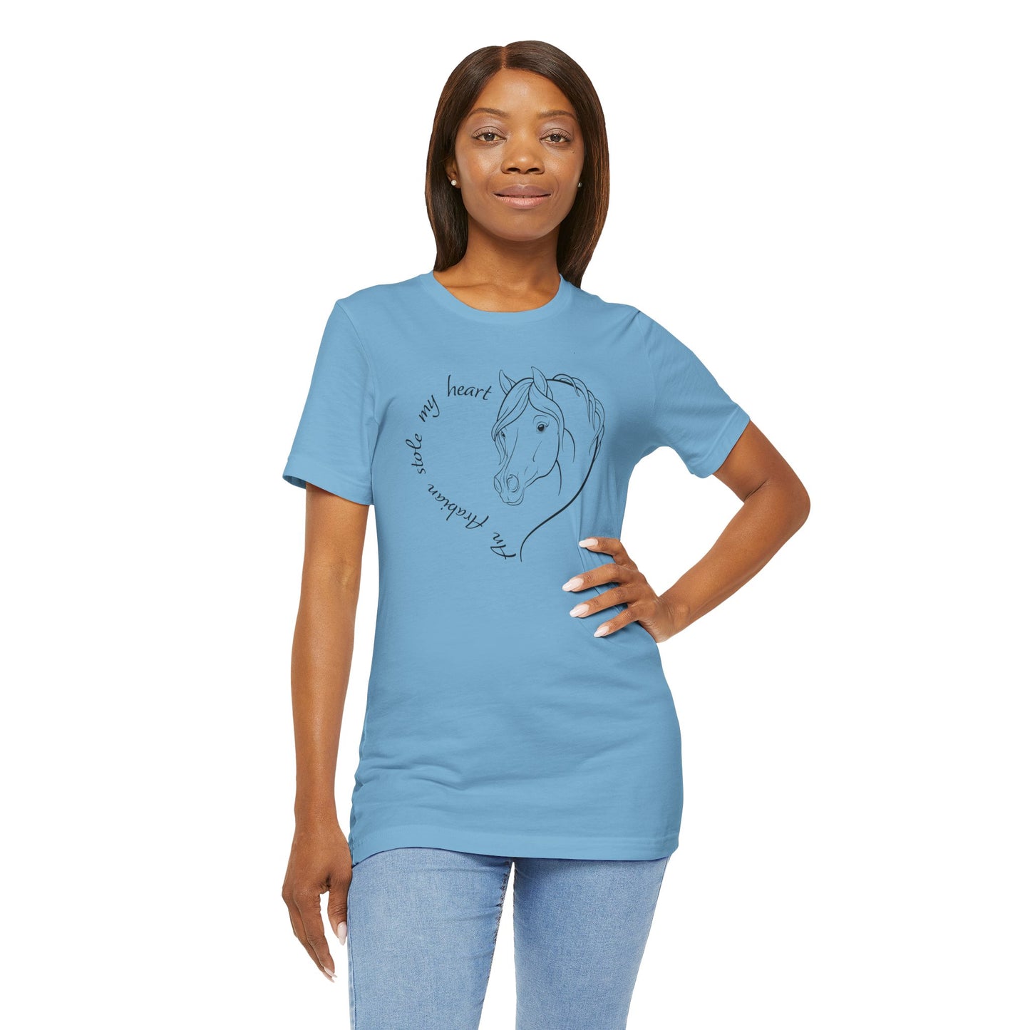 An Arabian Stole My Heart T-Shirt | Cute Arabian Horse Lover Gift, Equestrian Tee