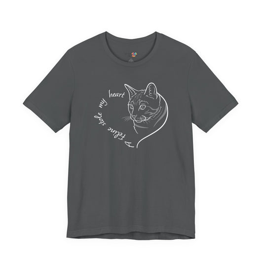 A Feline Stole My Heart-1 T-Shirt | Cute Cat Lover Gift, Cat Tee
