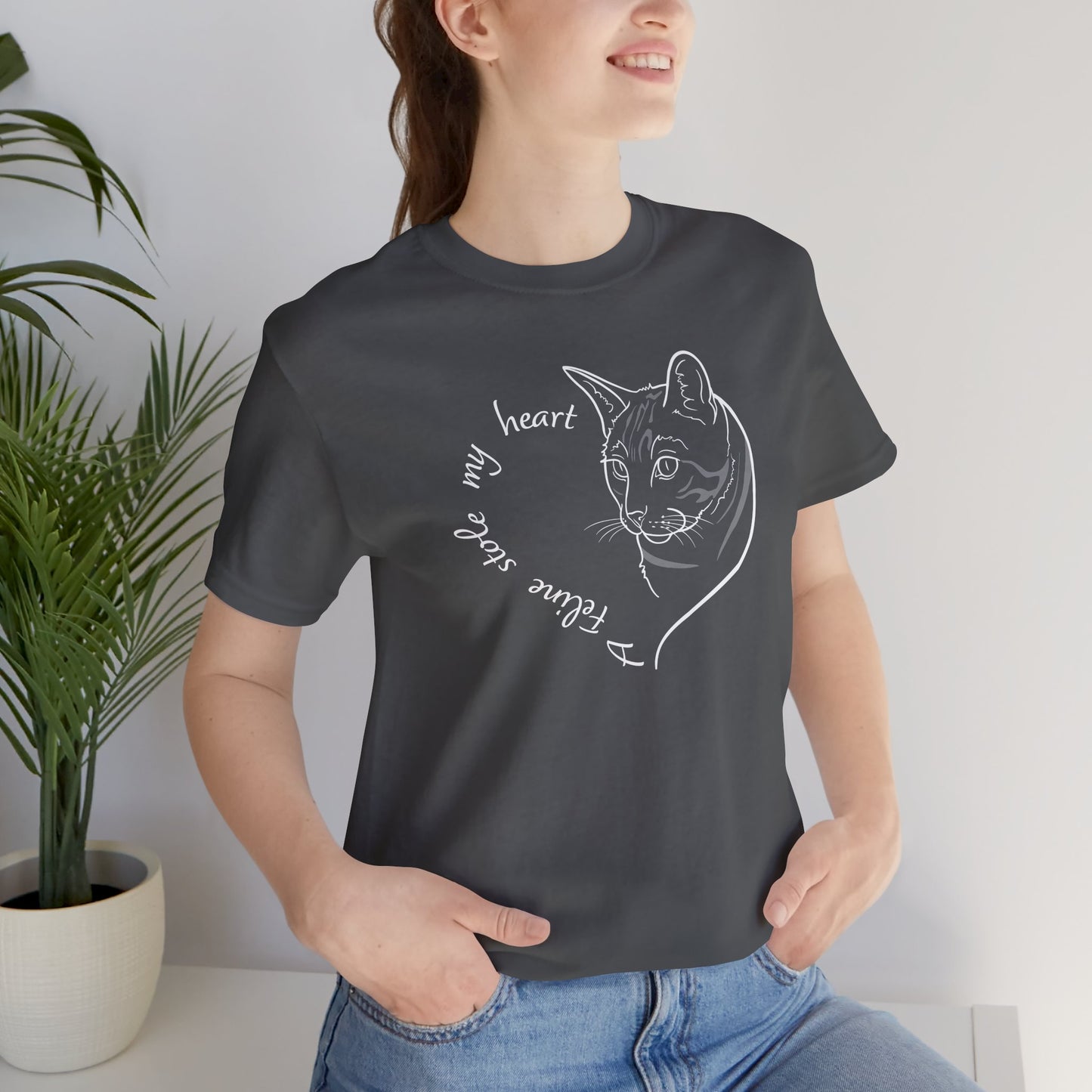 A Feline Stole My Heart-1 T-Shirt | Cute Cat Lover Gift, Cat Tee