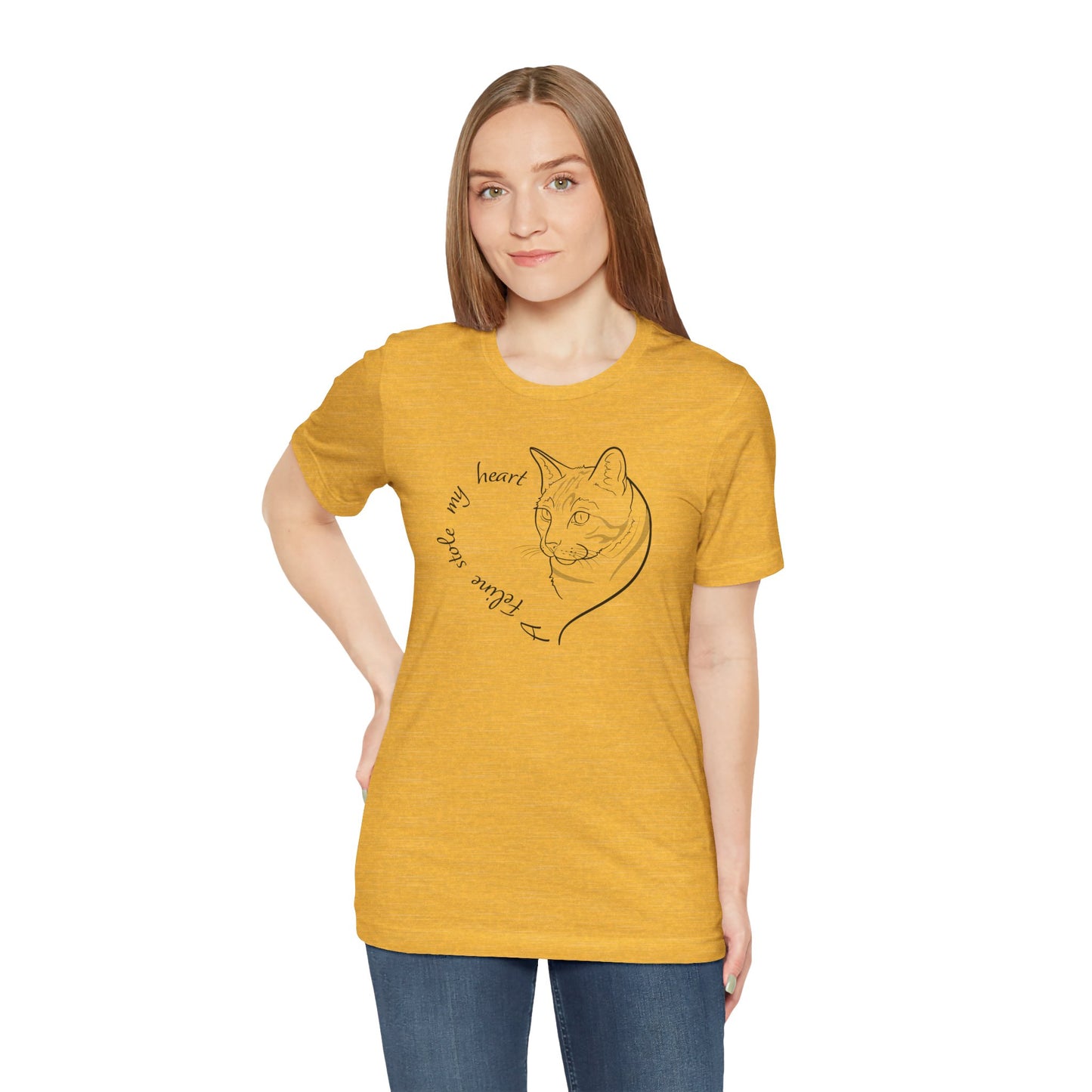 A Feline Stole My Heart-1 T-Shirt | Cute Cat Lover Gift, Cat Tee